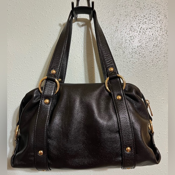 Like new Michael Kors Fulton Satchel Black Leather - Picture 9 of 14